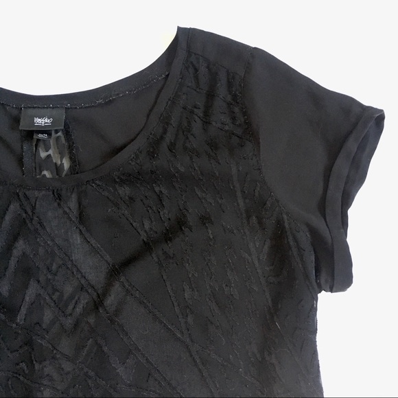 Mossimo Burnout Sheer High/Low Tunic - Picture 1 of 3